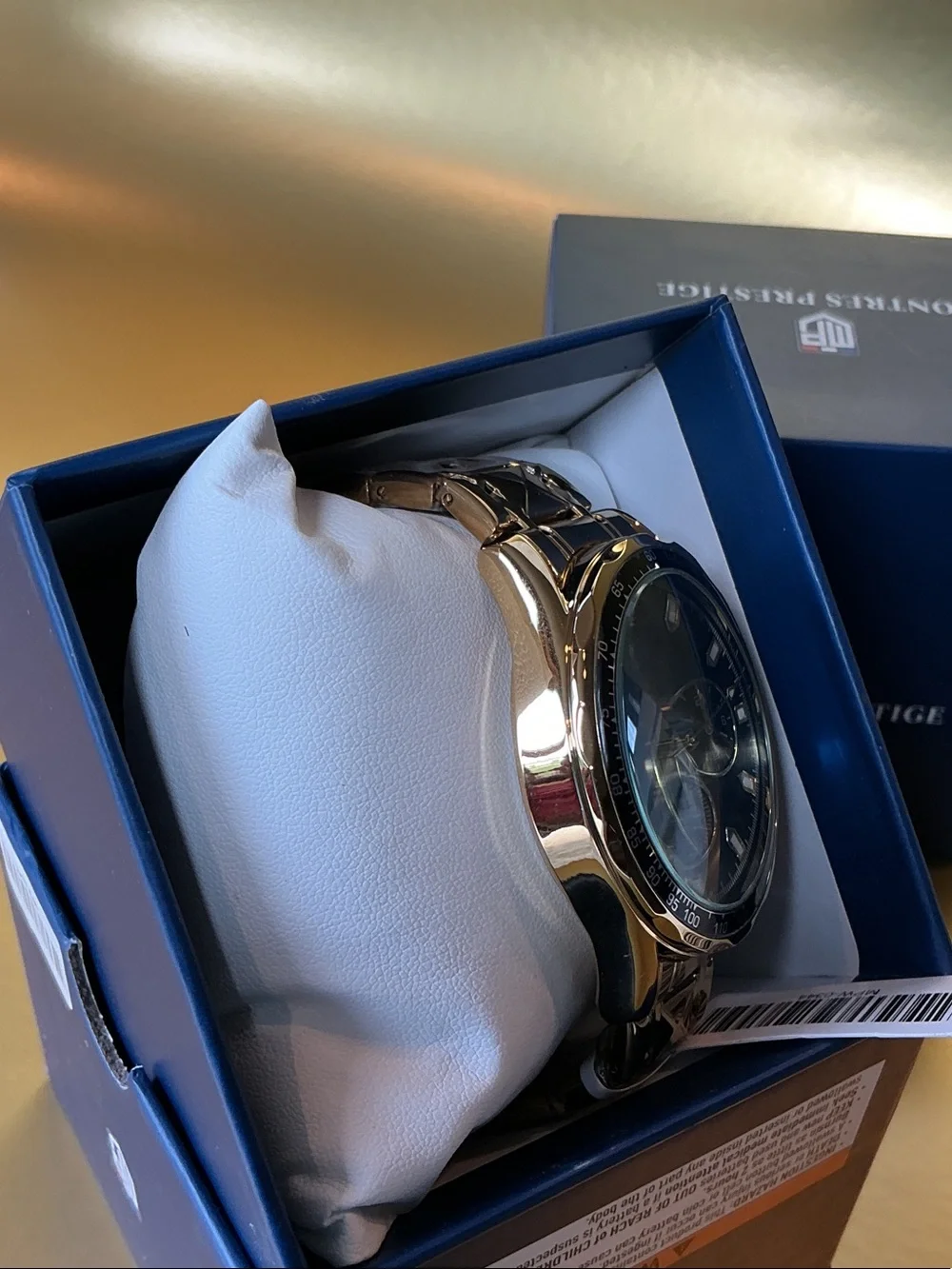 Invicta Gold Tone Men's Chronograph Watch with Black Dial